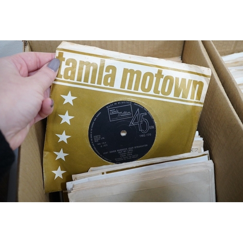 256 - Three boxes of 7 inch singles, all on the Tamla Motown label, artists include; the Supremes, Marvin ... 