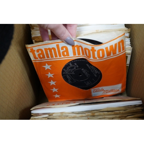 256 - Three boxes of 7 inch singles, all on the Tamla Motown label, artists include; the Supremes, Marvin ... 