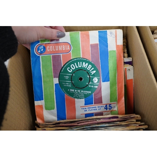 261 - Three boxes of 7 inch singles, all on the Columbia label, artists include; Cliff Richard and the Dri... 