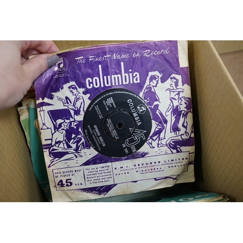 262 - Three boxes of 7 inch singles, all on the Columbia label, artist include; the Shadows, Cliff Richard... 