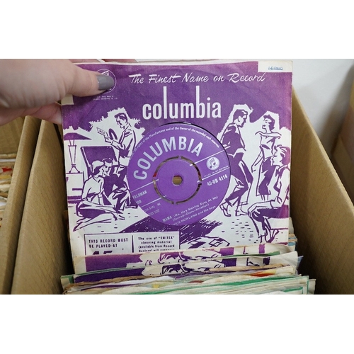 262 - Three boxes of 7 inch singles, all on the Columbia label, artist include; the Shadows, Cliff Richard... 