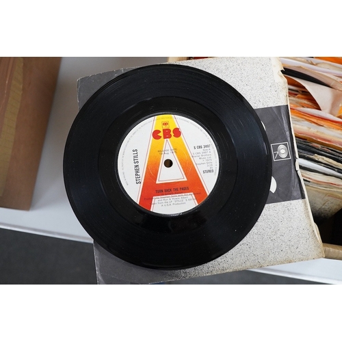 266 - Three boxes of 7 inch singles, all on Capitol, CBS and Deram record labels, artists include; Justin ... 