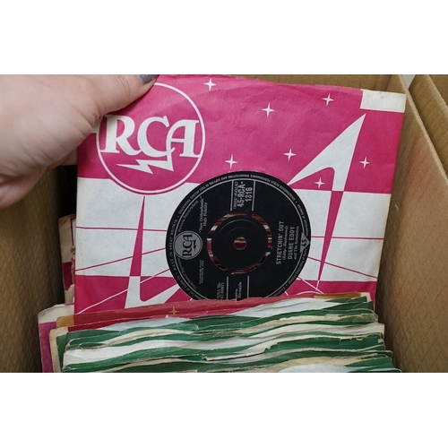 268 - Three boxes of 7 inch singles, all on the RCA and Top Rank record labels, artists include; Nina Simo... 