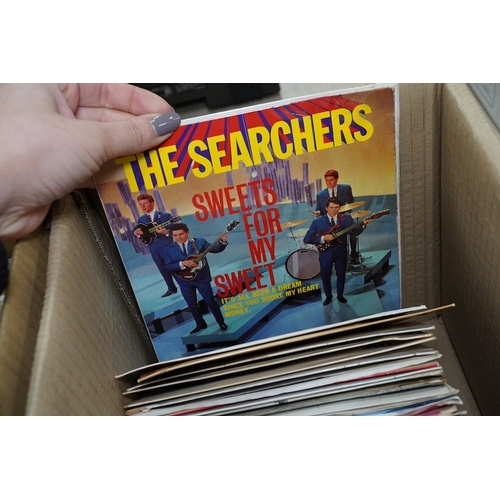 269 - Four boxes of 7 inch singles, all on Pye, Philips and Fontana record labels, artists include; Marty ... 