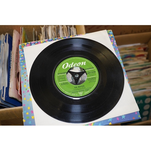 271 - Approximately seventy The Beatles related 7 inch singles, including two Magical Mystery Tour EPs (pl... 