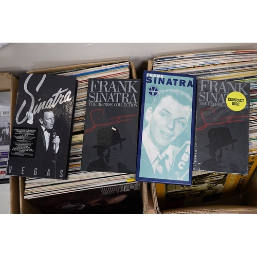 272 - A large collection of LPs and CD box sets, artists include; Frank Sinatra, Tony Bennett, Pavarotti, ... 