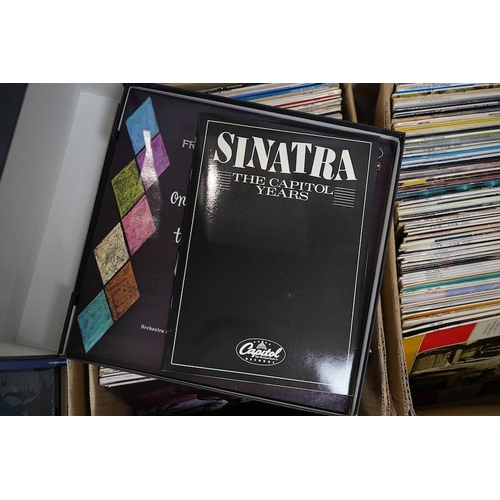 272 - A large collection of LPs and CD box sets, artists include; Frank Sinatra, Tony Bennett, Pavarotti, ... 