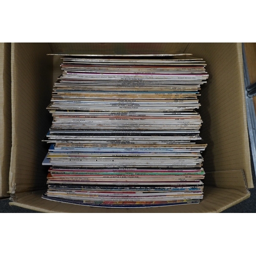 273 - Two boxes of LP record albums, including a selection of 10 inch albums, compilations, including Soul... 