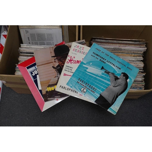 273 - Two boxes of LP record albums, including a selection of 10 inch albums, compilations, including Soul... 