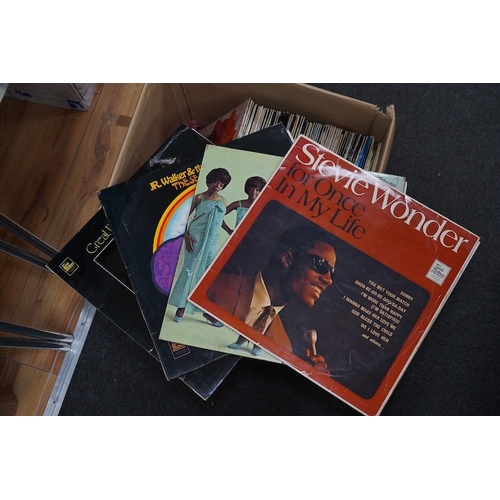 279 - Sixty-eight LP record albums, mostly Motown related, artists including; Four Tops, Mary Wells, The S... 