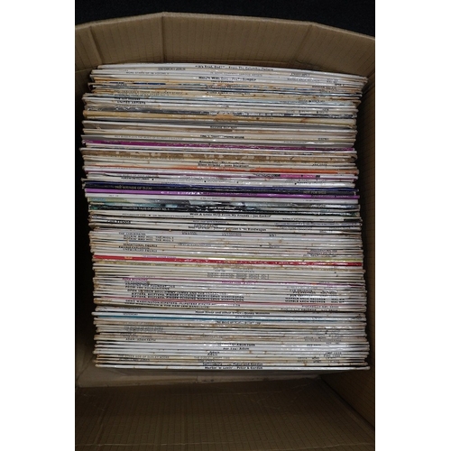 285 - Two boxes of LP record albums, including some compilations, comedy, etc., artists include; Adam Fait... 