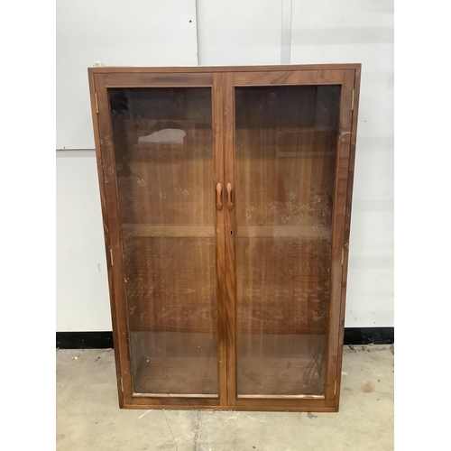 3 - A Ladderax display cabinet, a large drop down bureau, a small drop down bureau and a storage cabinet... 