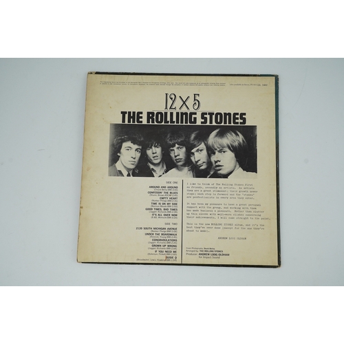 300 - Three LPs; The Rolling Stones; 12 x 5 LP record album, mono on London LL3402, ARL-6493-1E. Condition... 