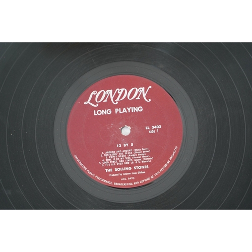 300 - Three LPs; The Rolling Stones; 12 x 5 LP record album, mono on London LL3402, ARL-6493-1E. Condition... 