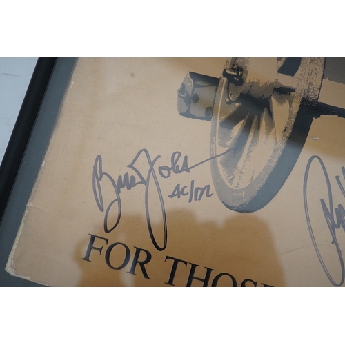 303 - A signed AC/DC album with five autographs of; Angus Young, Phil Rudd, Cliff Williams, Brian Johnson ... 