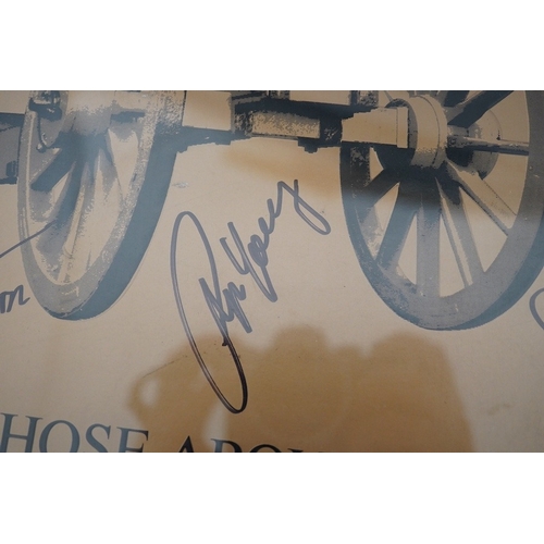 303 - A signed AC/DC album with five autographs of; Angus Young, Phil Rudd, Cliff Williams, Brian Johnson ... 