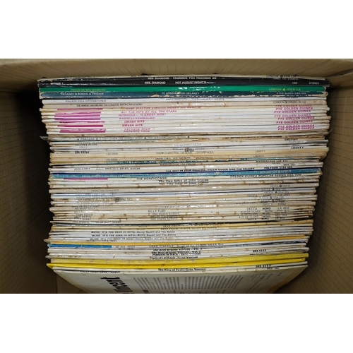 309 - Two boxes of LP record albums, including some compilations and soundtracks, artists including; Billy... 