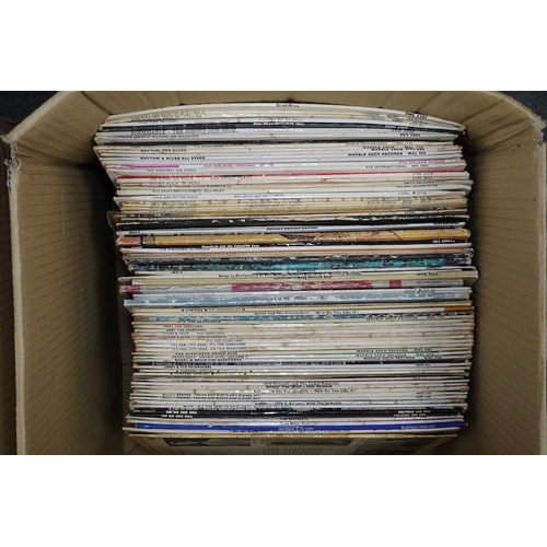 309 - Two boxes of LP record albums, including some compilations and soundtracks, artists including; Billy... 