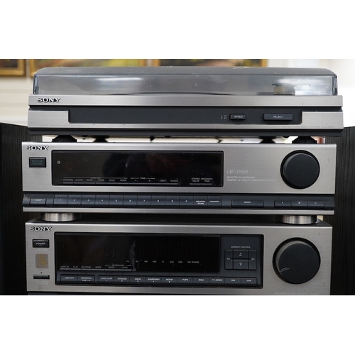 311 - A Sony separates 5-part LBT-D505 stereo system with speakers. Condition - poor to fair.