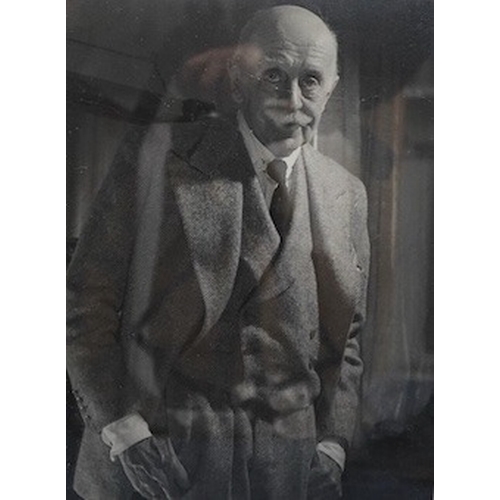 326 - Max Beerbohm interest; a framed portrait photograph with a handwritten letter in pencil signed by Be... 