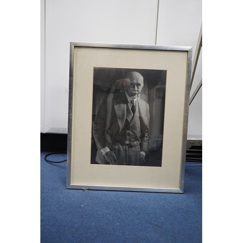 326 - Max Beerbohm interest; a framed portrait photograph with a handwritten letter in pencil signed by Be... 