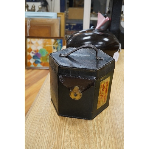 366 - A leather cased mid 19th century Lachenal, London, 23 button concertina. Condition - fair to good, s... 