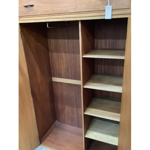 4 - A Ladderax wardrobe, chest of drawers and a drop down bureau. Condition - fair