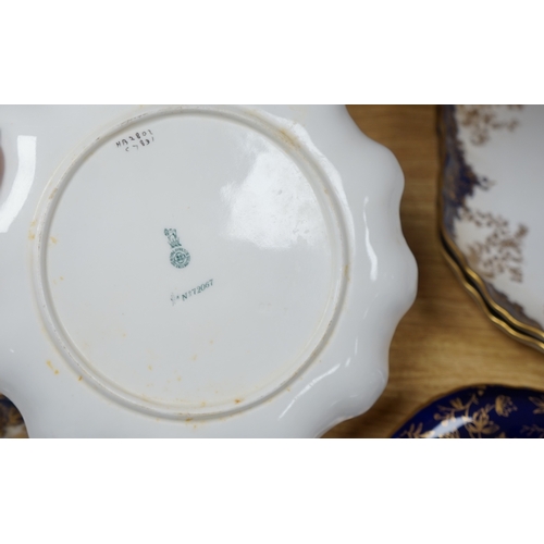 406 - A collection of porcelain to include a Royal Doulton part dessert set, a Limoges gilt oval box and c... 