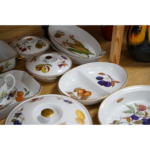 436 - A collection of Royal Worcester Evesham dinnerware to include tureens, dishes and a sauce boat, larg... 