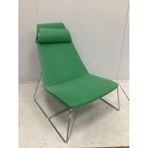 44 - A modern Cappellini style lounge chair, width 68cm, depth 84cm, height 94cm. Condition - fair