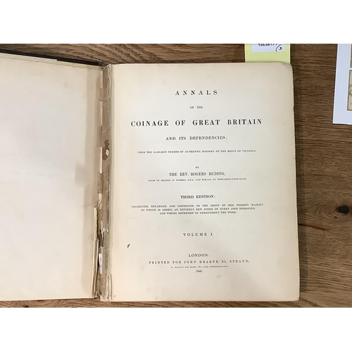 458 - ° ° Ruding, Rev. Rogers. Annals of the Coinage of Great Britain, 1840, 3rd edition, 3 vols, ex-ESCL ... 