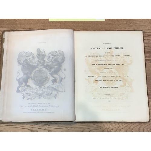 463 - ° ° Robson, Thomas. A Complete System of Knighthood Containing an Historical Account of the Several ... 