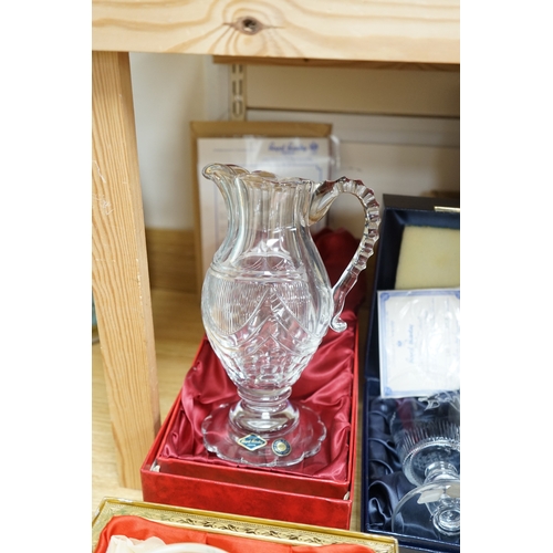 470 - A collection of boxed Brierley glassware to include wine glasses, commemorative limited edition gobl... 