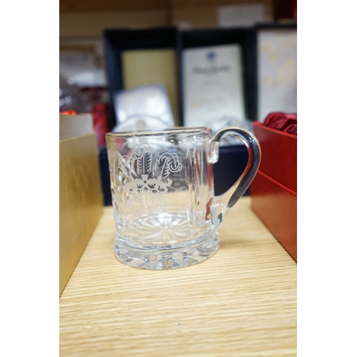 470 - A collection of boxed Brierley glassware to include wine glasses, commemorative limited edition gobl... 