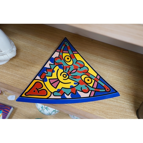 483 - Keith Haring (American, 1958-1990), Spirit of Art No.2, Edition New York porcelain dish manufactured... 