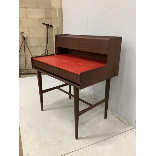 57 - Richard Hornby.  A mid century Afromosia desk, width 91cm, depth 58cm, height 102cm. Condition - goo... 