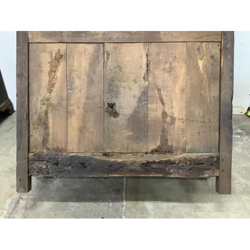 69 - An 18th century Normandy oak armoire, width 122cm, depth 40cm, height 187cm. Condition - fair