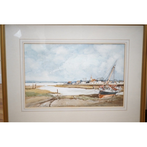 702 - Frederick J. Aldridge (1850-1933), watercolour, Littlehampton and John Sutton (b.1935), watercolou... 