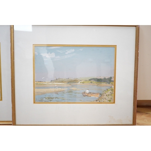 706 - Albert Ernest Bottomley (1873-1950), pair of gouaches, Shoreham scenes, each signed, one dated 1921,... 