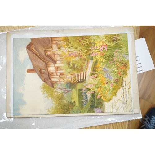 710 - William Affleck, (Aka Carruthers, 1868-1943), three 1930's watercolours on card, comprising Anne Ha... 