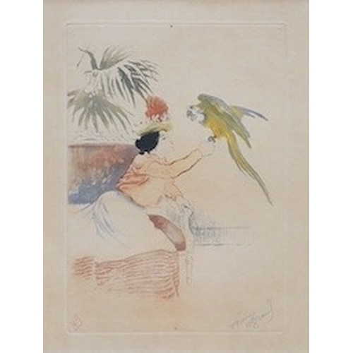 753 - Louis Legrand (French, 1863-1951), etching with drypoint and aquatint printed in colours, 1901, Bav... 