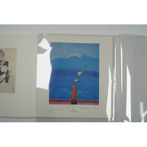 767 - David Hockney (English, b.1937), soft back book, 'A Retrospective' inscribed with presentation inscr... 