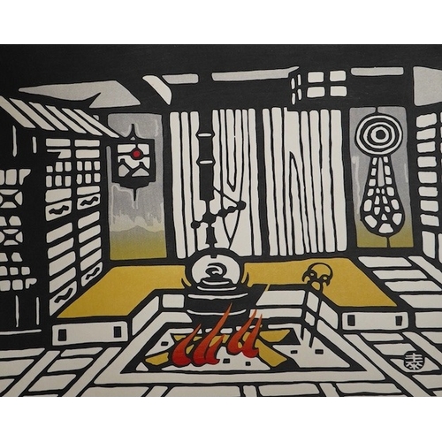 775 - Four Japanese woodblock prints to include After Minagawa Taizo (1917-2005) Ichiriki Tea House and ... 