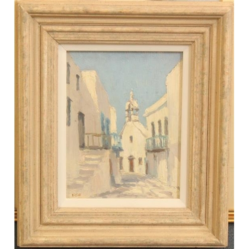 789 - Hugh Boycott Brown (1909-1990), oil on board, Malcesine, Italy, initialled, 22 x 17cm. Condition - g... 