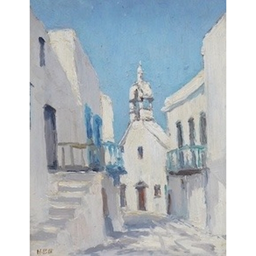 789 - Hugh Boycott Brown (1909-1990), oil on board, Malcesine, Italy, initialled, 22 x 17cm. Condition - g... 