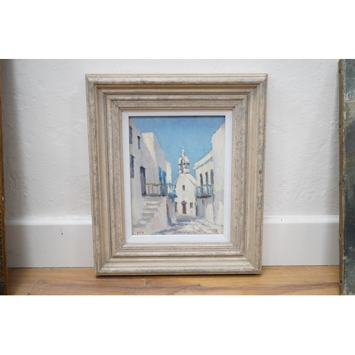 789 - Hugh Boycott Brown (1909-1990), oil on board, Malcesine, Italy, initialled, 22 x 17cm. Condition - g... 