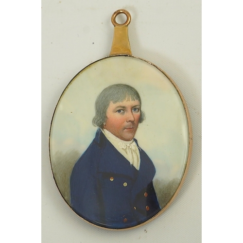 1 - Frederick Buck (1771-1840) Miniature portrait of Sir Broderick Chinnery Bart M.P. (1742-1808)waterco... 