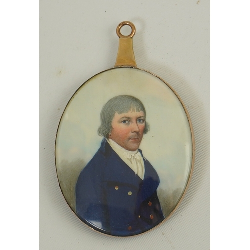 1 - Frederick Buck (1771-1840) Miniature portrait of Sir Broderick Chinnery Bart M.P. (1742-1808)waterco... 