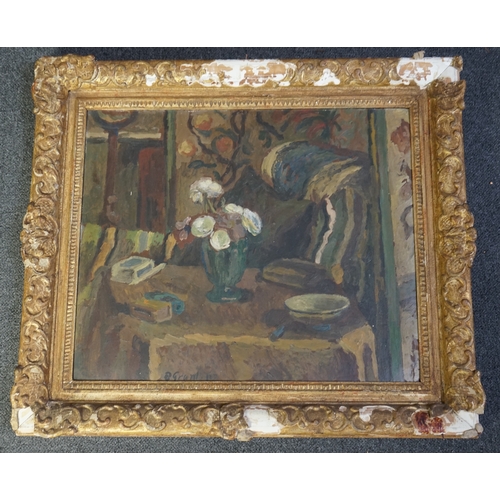 114 - § § Duncan Grant (British, 1885-1978) 'Still life'oil on cardsigned and dated '2745 x 54cm... 