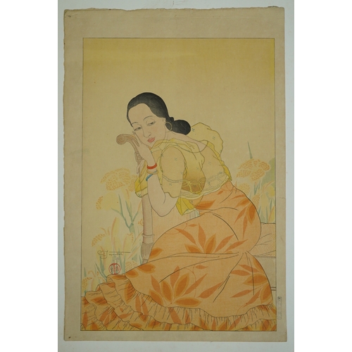 119 - Paul Jacoulet (France/Japan, 1902-1960) "Yellow" from the "Portrait Of A Chamorro Wom... 